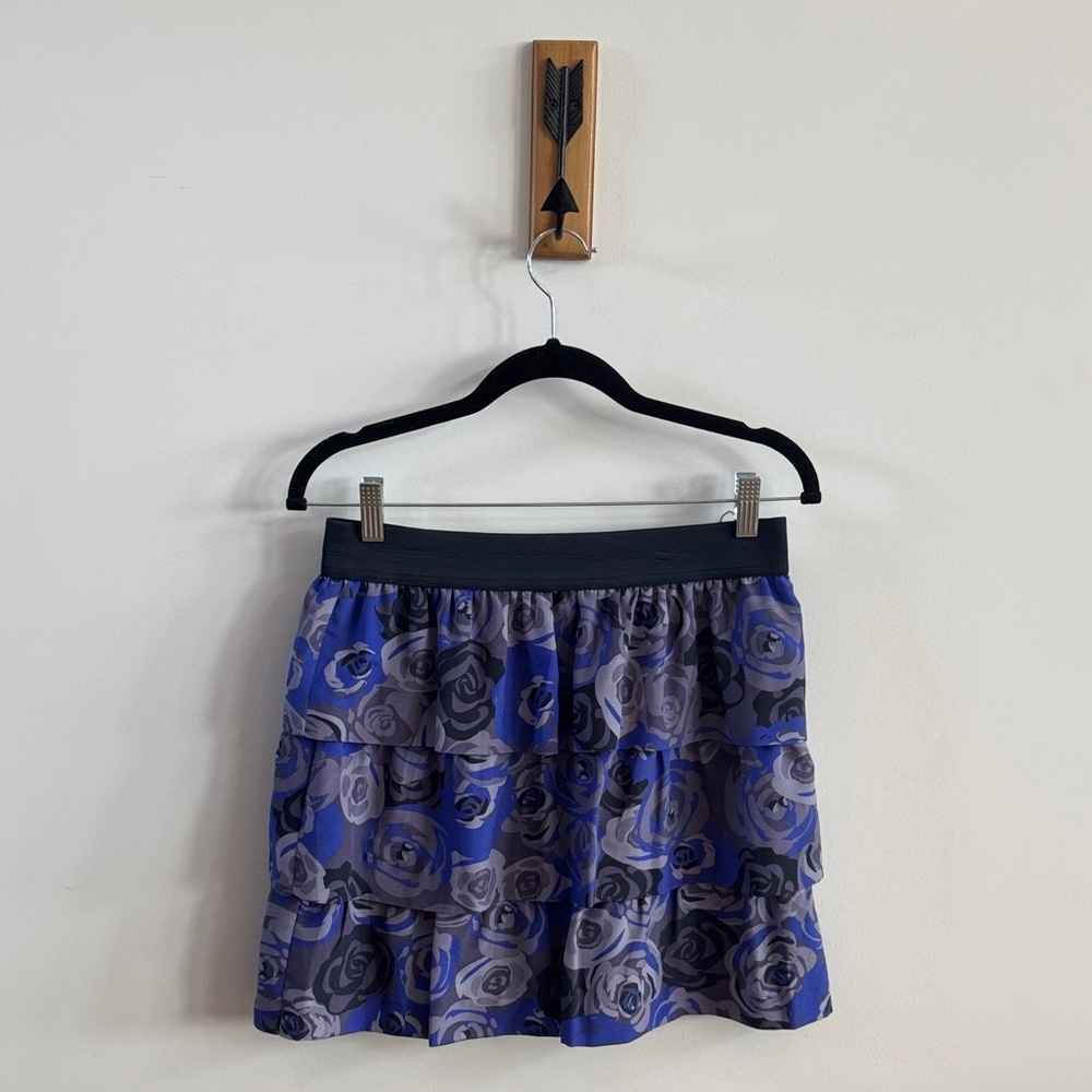 Banana Republic Floral Mini Skirt in Blue and Gray - Picture 2 of 5
